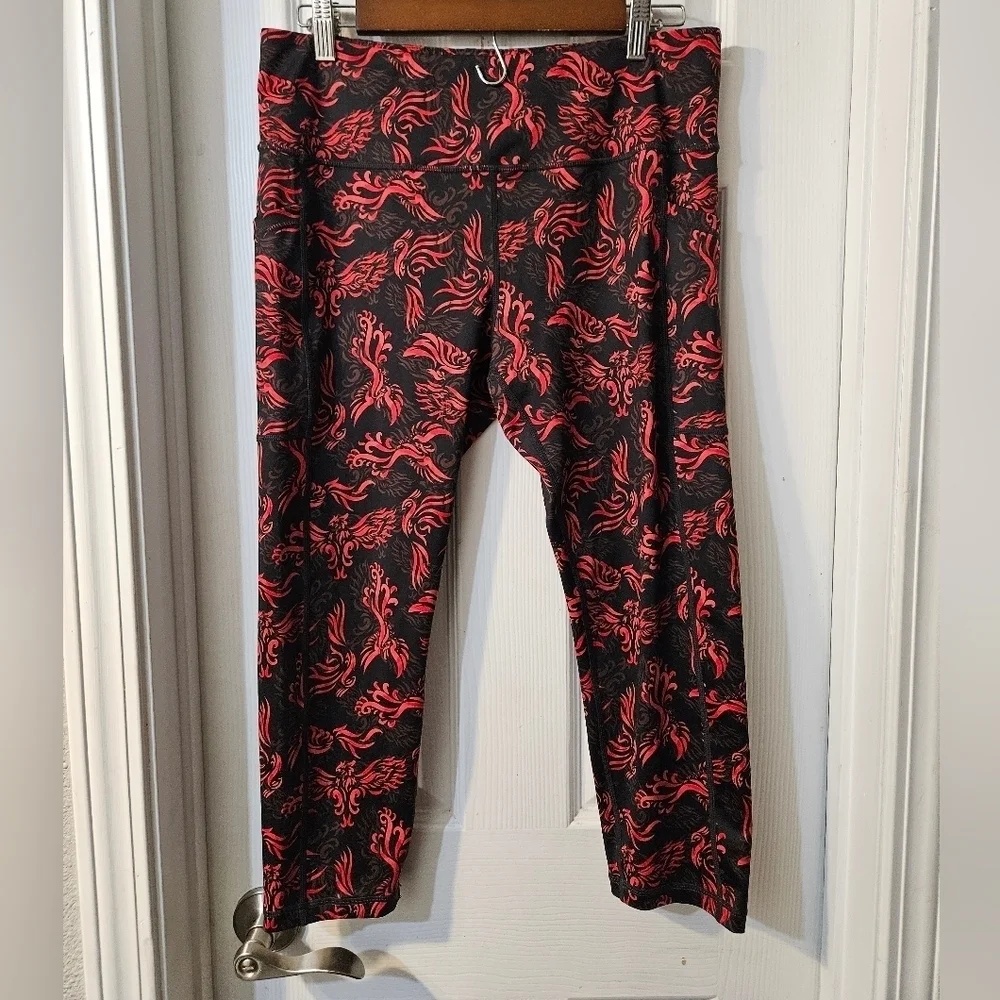 Constantly Varied Gear Black and Red Crop Legging